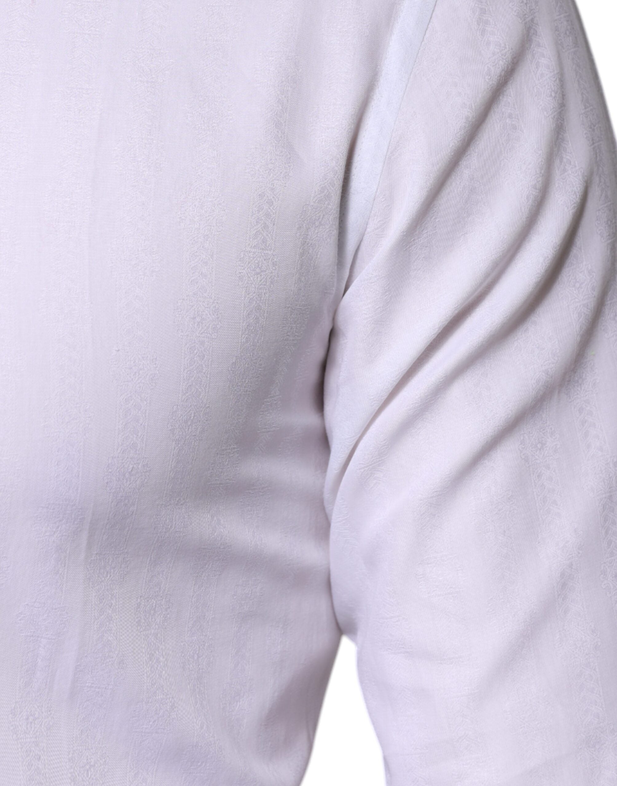 Dolce & Gabbana White formal men's shirt GOLD made of cotton